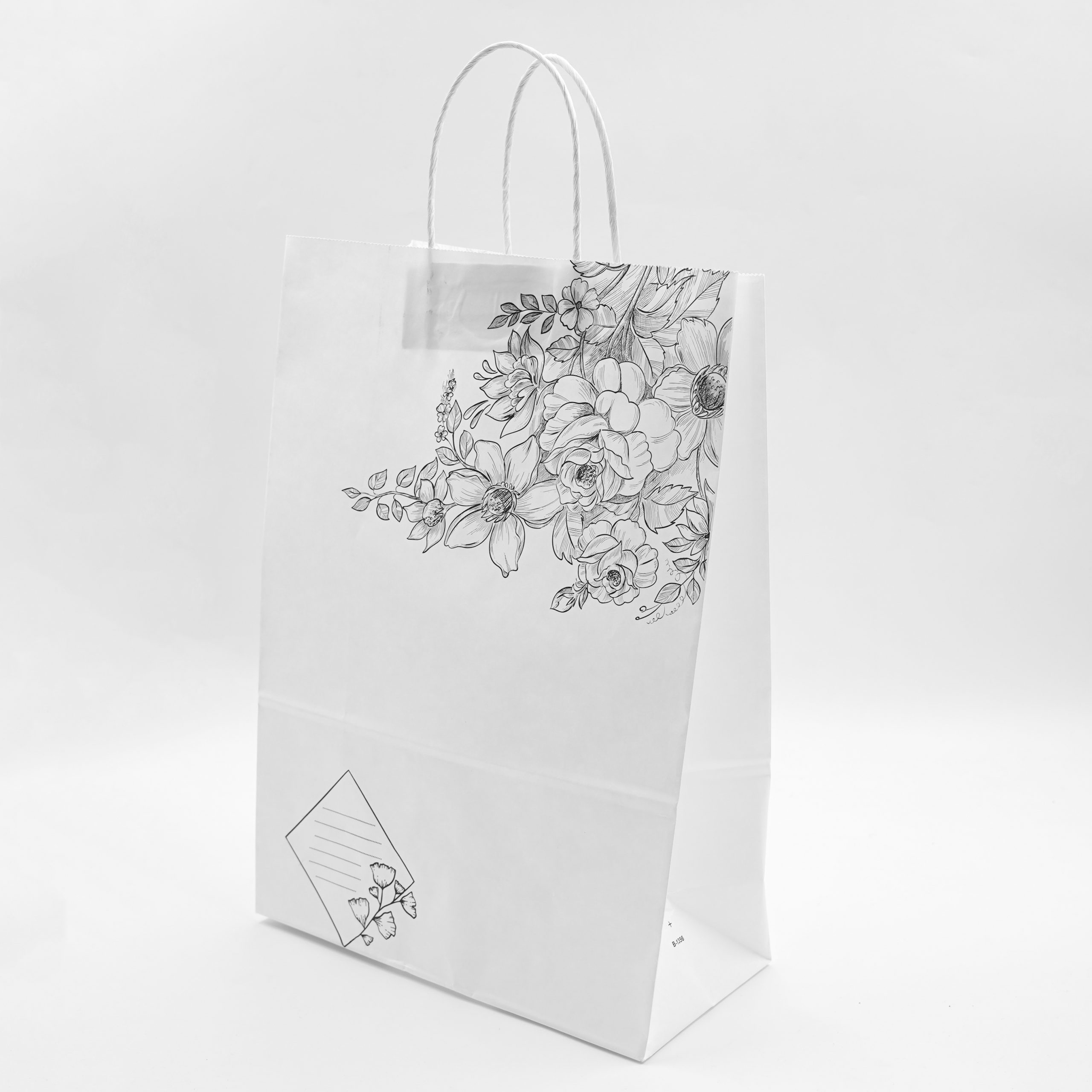 (Roses style) Paper Bag with handle