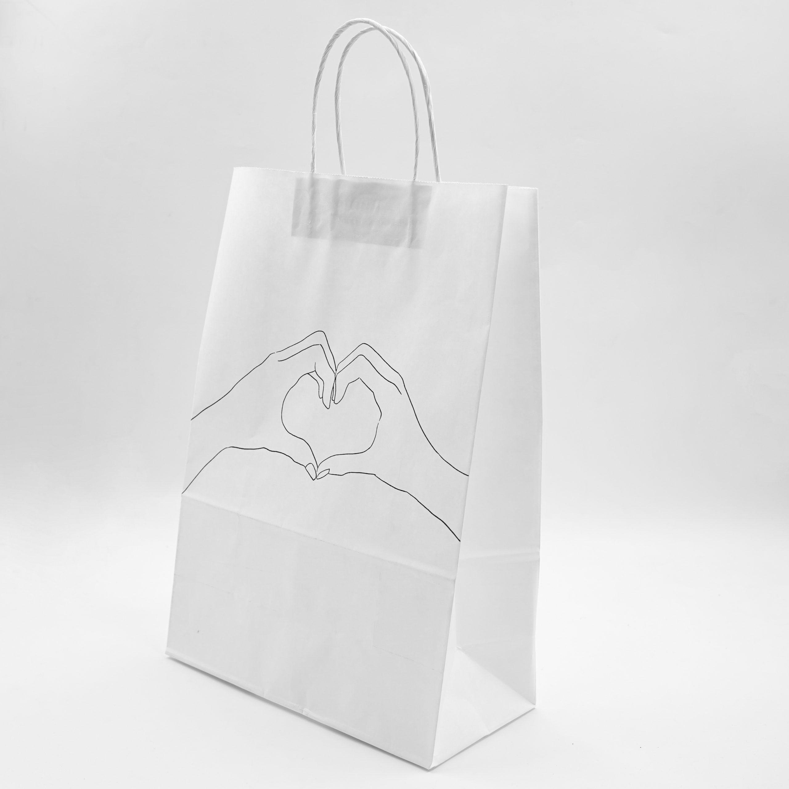 (Heart style) Paper Bag with handle
